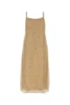 Prada Women's Beige Organza Dress In Beige