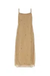 Prada Women's Beige Organza Dress In Corda