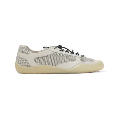 Prada Beige Perforated Sneakers In Neutral