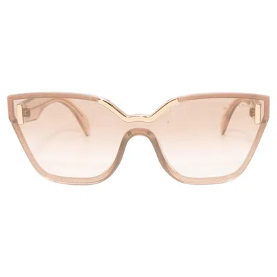 Pre-owned Prada Beige  Cat-eye Sunglasses In Brown