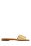 Prada Beige Slip On Sandals In Neutral