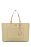 Prada Re-edition 1978 Large Re-nylon And Saffiano Leather Tote Bag In Sand