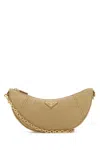 Prada Women's Beige Re-nylondemi-lune Shoulder Bag