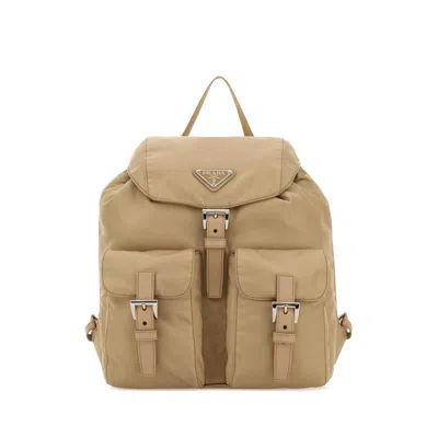 Prada Beige Re-nylon Small Backpack