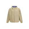 Prada Beige Recycled Polyamide Shell Jacket In Brown