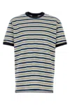 Prada Beige Stripes T-shirt In Beige