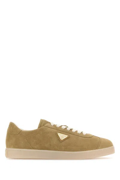 PRADA BEIGE SUEDE SNEAKERS