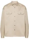 Prada Twill-weave Overshirt In Beige