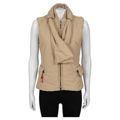 Pre-owned Prada Beige Vest With Removable Elements It40 S In Brown