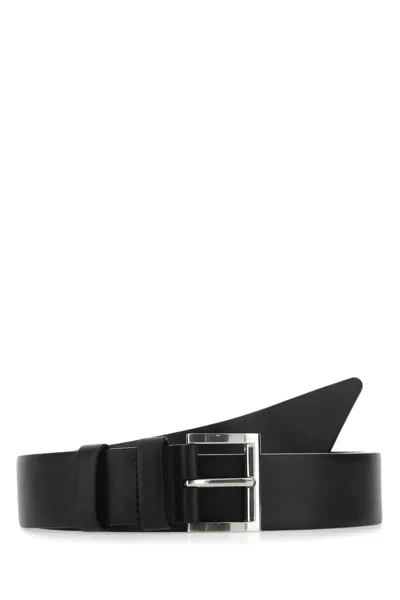 Prada Saffiano Buckle Fastened Belt In Black