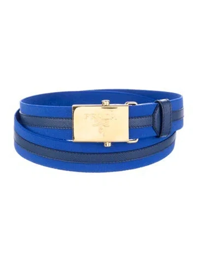 Pre-owned Prada Belt In Blue
