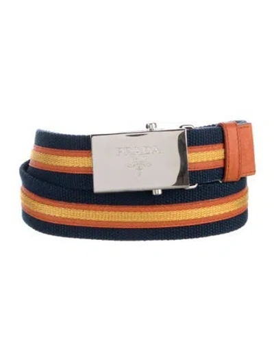 Pre-owned Prada Belt In Blue
