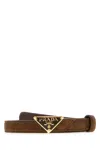 Prada Suede Belt In Brown