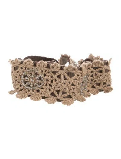 Pre-owned Prada Belt In Brown
