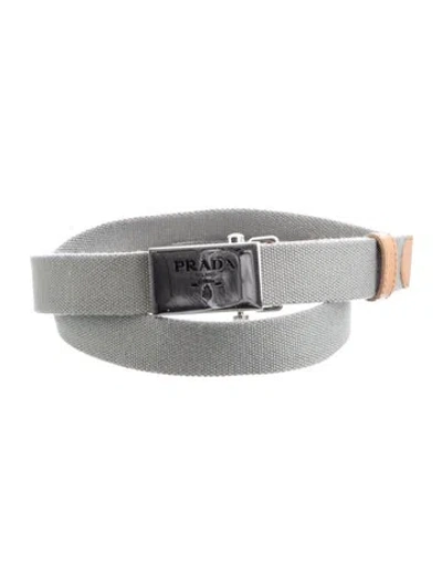 Pre-owned Prada Belt In Gray