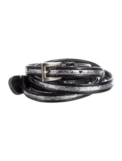 Pre-owned Prada Belt In Grey