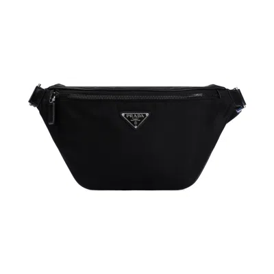Prada Belt Handbag In Black