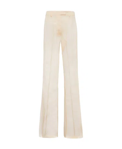 Prada Belt Loop Belt Casual Pants In Nude