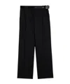 Prada Black Gabardine Trousers With Belt In Black