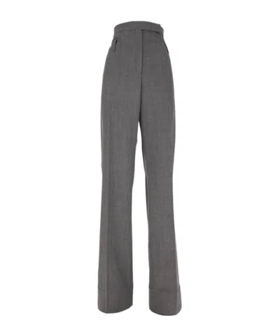 Prada Belt-loop Casual Pants In Gray
