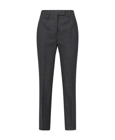 Prada Belt-loop Casual Pants In Gray