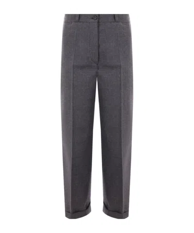 PRADA PRADA PLEATED TURN-UP HEM TROUSERS