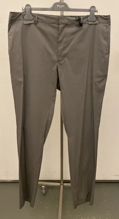 Prada Belt-loop Casual Pants In Gray
