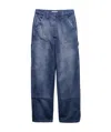 Prada Cotton Canvas Carpenter Trousers In Navy Blue