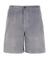 Prada Grey Cotton Shorts In Gray