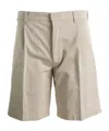 Prada Belt Loop Shorts In Gray
