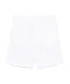 Prada Logo-patch Poplin Shorts In White