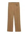 Prada Womens Brown Tailored Straight-leg Cotton Trousers In Cork Beige