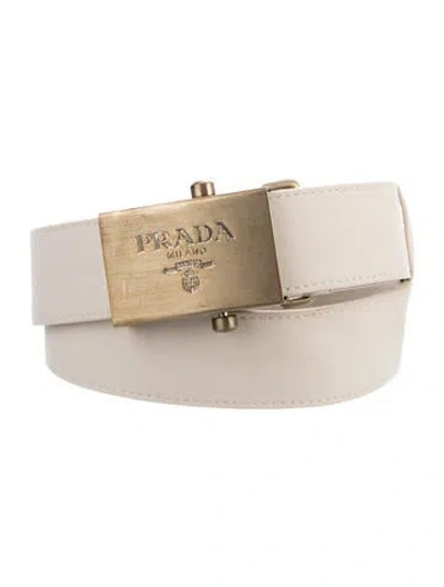 Pre-owned Prada Belt In Neutrals