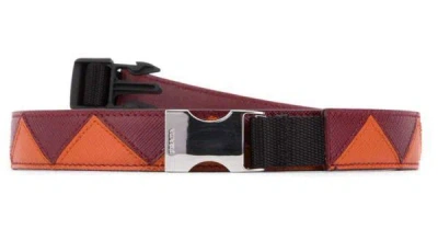 Prada Belt In Papaya Cherry