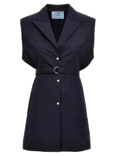 Prada Belt Poplin Vest