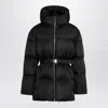Prada Belted Re-nylon Down Jacket In Black