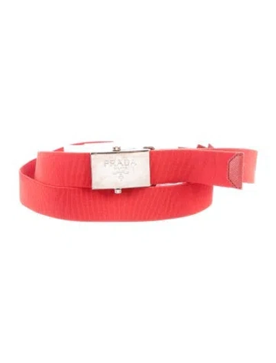 Pre-owned Prada Belt In Red