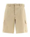Prada Belt Ring Shorts In Brown