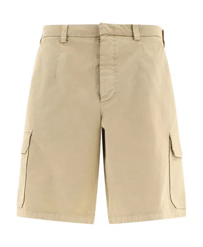 Prada Belt Ring Shorts In Brown