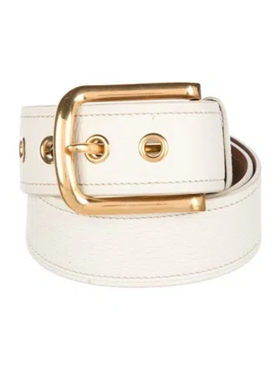 Pre-owned Prada Belt In White