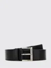Prada Black Classic Solid Belt In Black