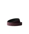 Prada Reversible Saffiano Leather Belt Strap In Pomegranate Red/black