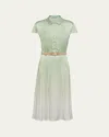 Prada Printed Satin Crepe Dress In Linfa