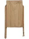 Prada Belted Cotton Pencil Skirt