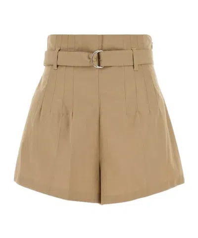 PRADA BELTED PLEATED SHORTS