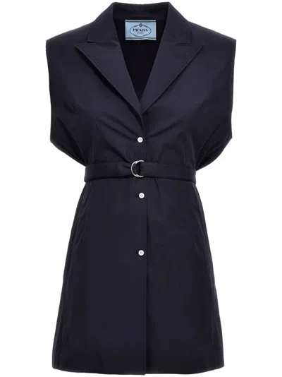 PRADA BELTED POPLIN VEST