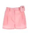Prada Pink Nylon Shorts In Pink