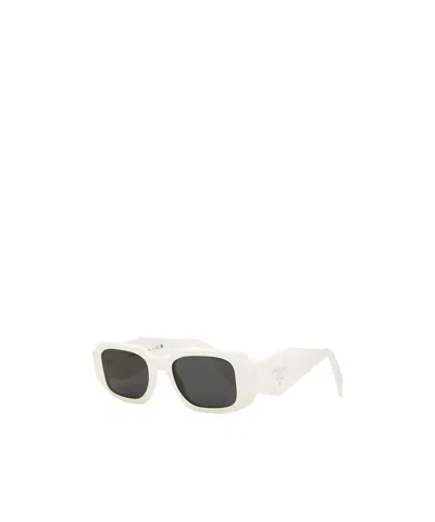 Prada Belted Shearling Jacket In White
