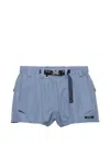 Prada Technical Canvas Shorts In Blue