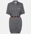 Prada Grey Slate Grey Silk Dress In Grey